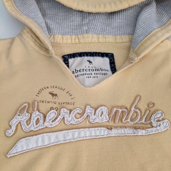 Abercrombie Kids Yellow and Grey Hoodie Adirondack Heritage New York - Picture 9 of 16